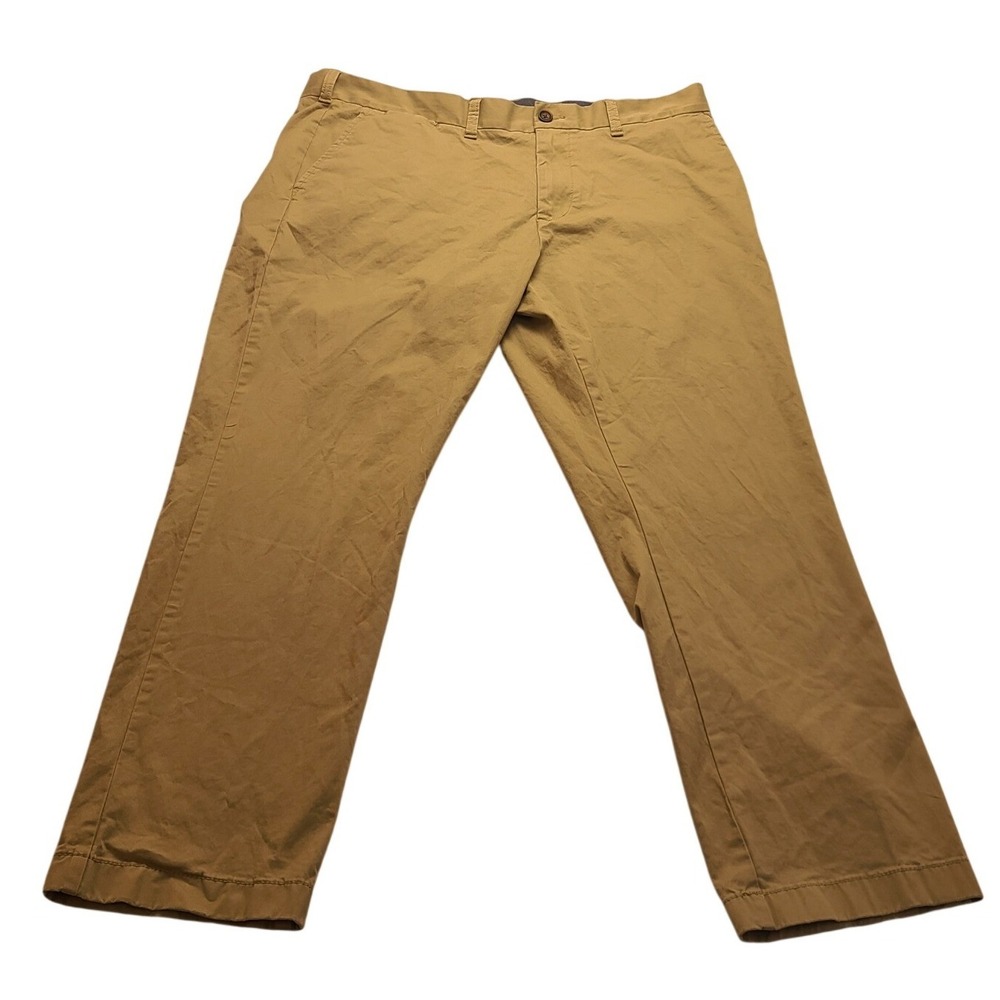 Tommy‎ Hilfiger Men's Tailored Fit Chino Pants Tan Khaki 38x30 Flat Front Cotton